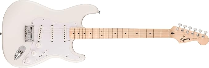 Squier by Fender Sonic Stratocaster® HT Electric Guitar, Maple Fingerboard, White Pickguard, Arctic White