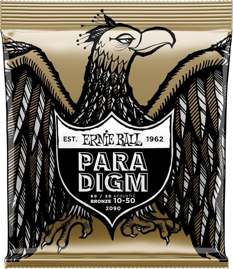 Ernie Ball Paradigm Extra Light 80/20 Bronze Acoustic Guitar Strings, 10-51 Gauge (P02090)