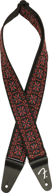 Fender Pasadena Red Woven Lattice 2" Guitar Strap 