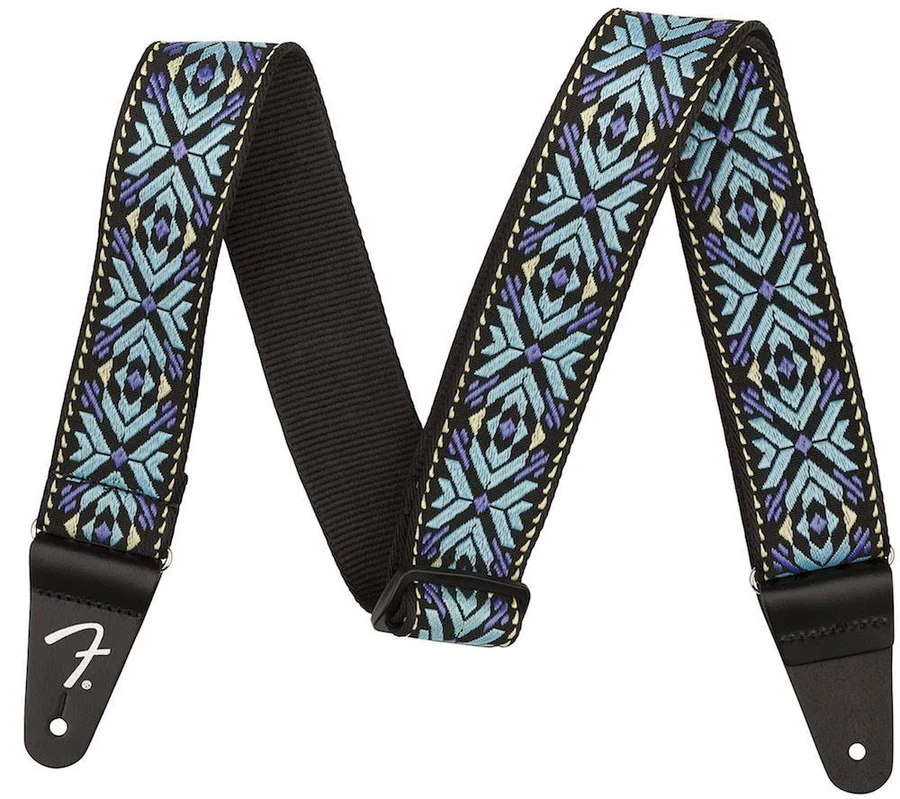 Fender Pasadena Blue Snowflake Woven Guitar Strap 