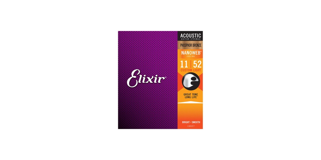 Elixir ACOUSTIC PHOSPHOR BRONZE NANOWEB CUSTOM LIGHT