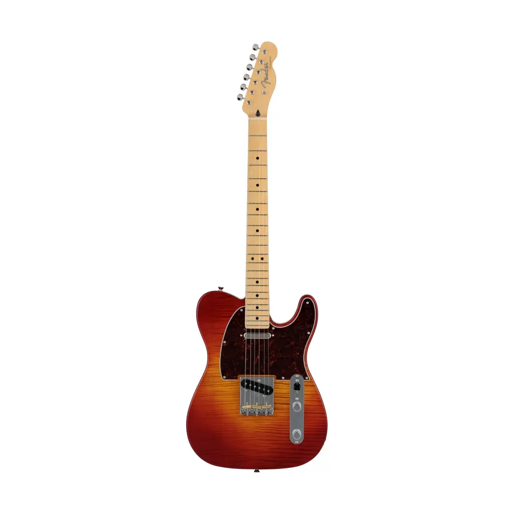 Fender JAPAN LIMITED HYBRID II TELE FLAME SUNSET ORANGE/MAPLE Electric Guitar