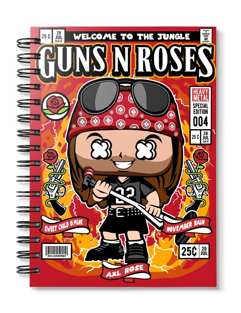 gun n roses pop art notebook 