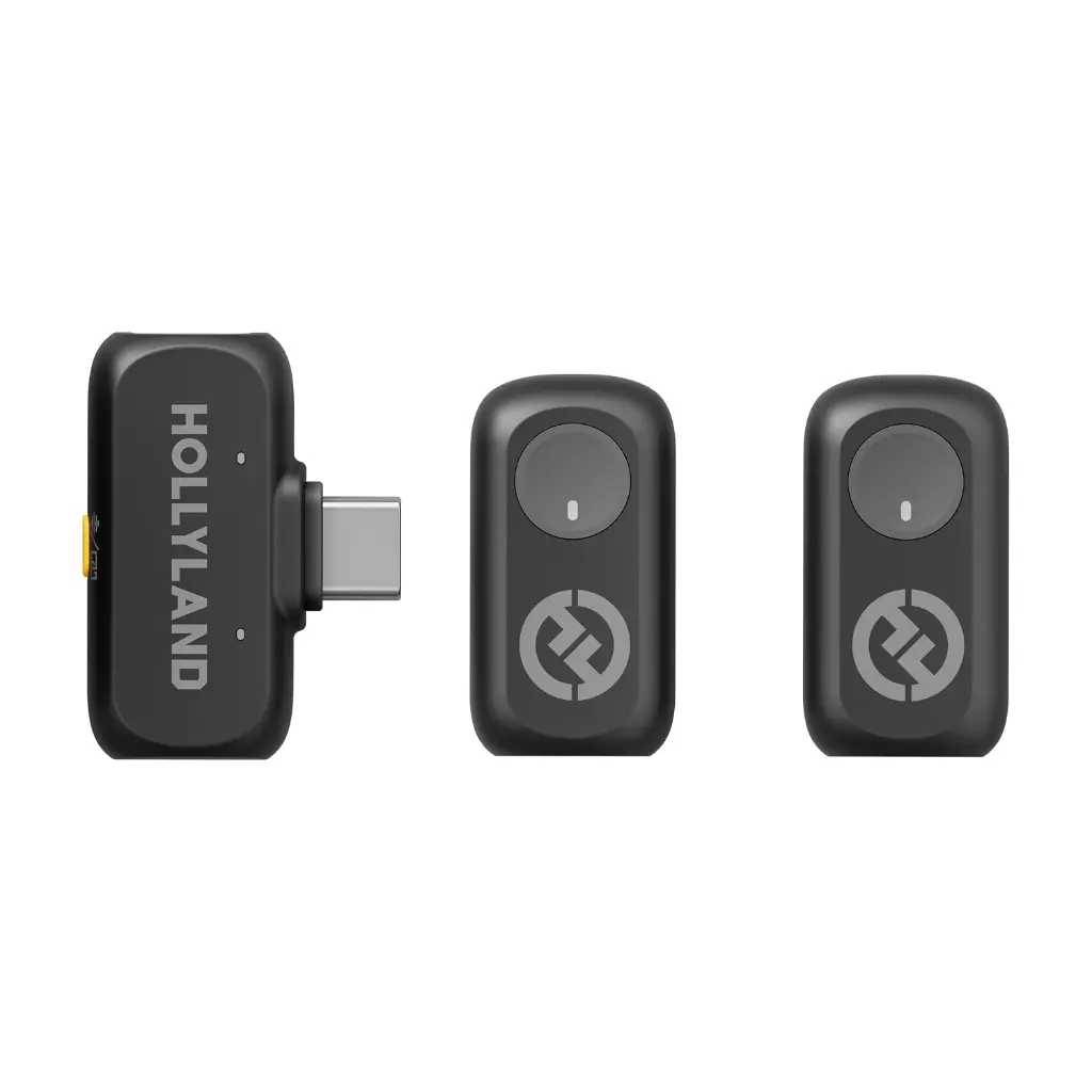 Hollyland ICS-3677 Lark A1 Mini Duo (2TX + USB-C RX) – Gray