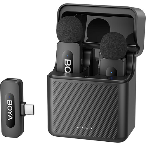 BOYA 2.4G wireless mic kit for TYPE C + Charging Case ( BY-V30  )