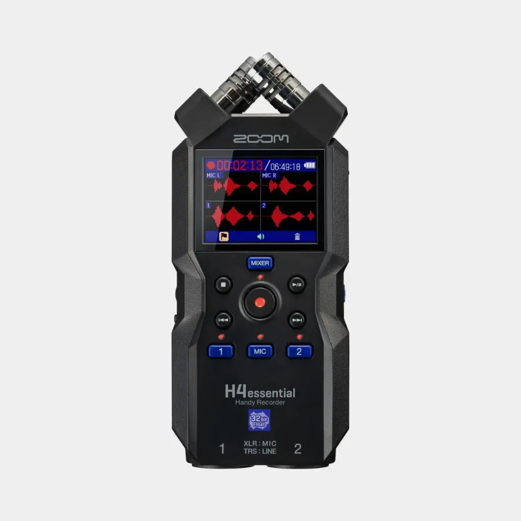 Zoom H4essential
4-Track 32-Bit Float Handy Recorder with Color Display