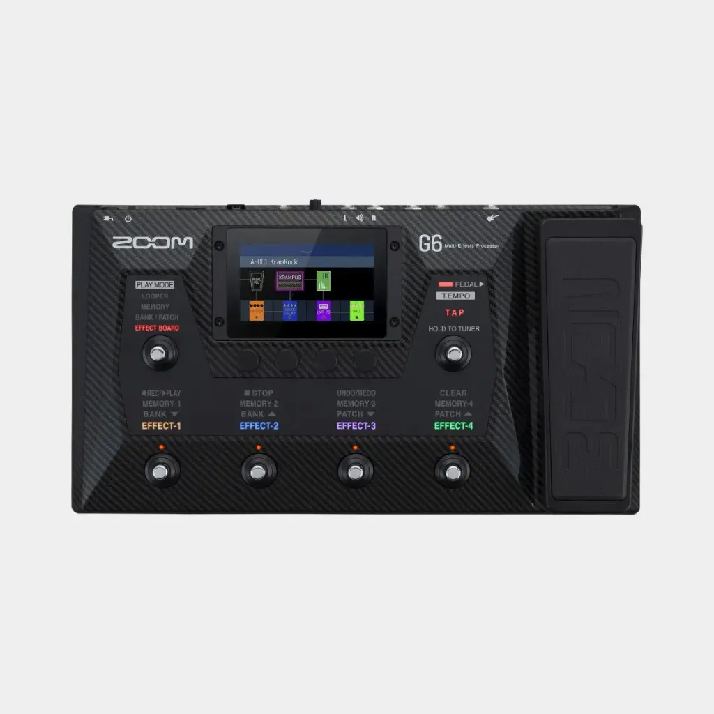 Zoom G6
Guitar Multi-Effects Processor with 4.3" Touchscreen &
Expression Pedal