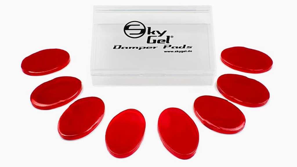 SGDP12FIR SkyGel - Fire Red, Damper Pads (12 Pads)