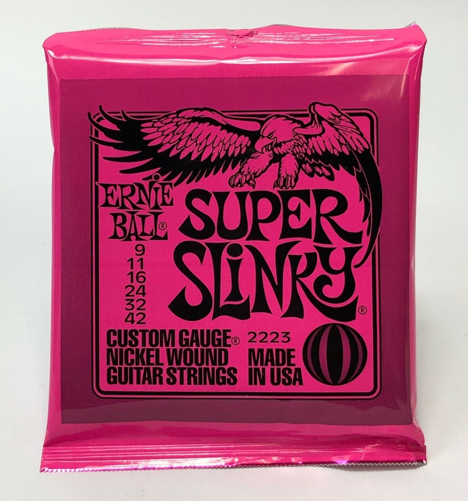 2223 Ernie Ball Super Slinky Custom Gauge Nickel Wound Guitar Strings