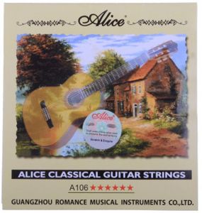 [A106] 6PCS/Set ALICE Guitar Strings H.T Nylon