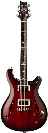 [825362039136] PRS SE HBECBFR Hollowbody ELECTREC GUITAR Standard Fire Red Burst