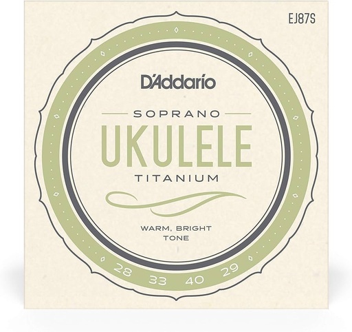 [19954971755] D'Addario - EJ87S Titanium Ukulele Soprano