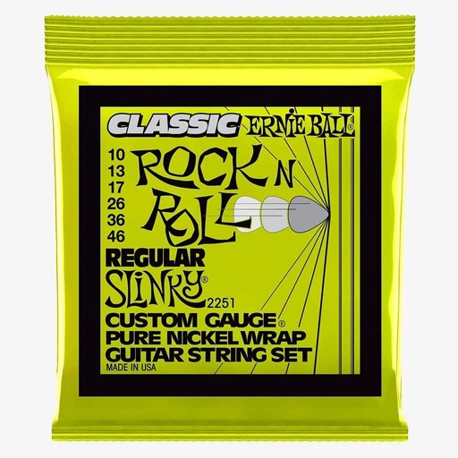 [749699122517] Ernie Ball 2251 Classic Regular Slinky Electric Guitar Strings 10-46