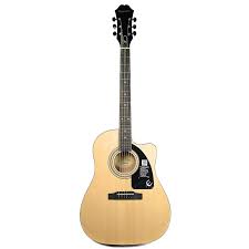 [711106266145] Epiphone J-15EC Deluxe Acoustic Electric Guitar Includes Hard Case - Natural