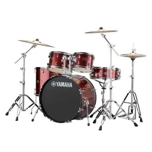 [YAS-280] RDP2F5 BURGANDY + HWRD YAMAHA DRUM SET + HARDWARE