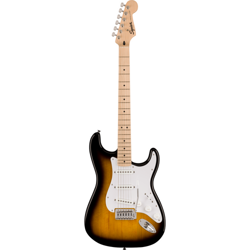 [SQUIRE SQUIER SONIC® STRATOCASTER®, MAPLE FINGERBOARD, WHITE PICKGUARD, 2-COLOR SUNBURST] fender Squire Squier Sonic Stratocaster Maple Fingerboard White Pickguard 2Color Sunburst