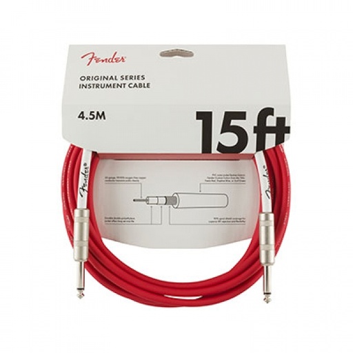 [FENDER ORIGINAL SERIES INSTRUMENT CABLE, 15', FIESTA RED] Fender Original Series Instrument Cable 15 Fiesta Red