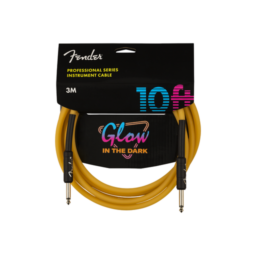 [FENDER PROFESSIONAL SERIES GLOW IN THE DARK CABLE, ORANGE, 10'] Fender Professional Series Glow in the Dark Cable Orange 10