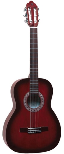 [6940651402270] VALENCIA VC101 VALENCIA - ¼ size classical guitar Sunburst RED 