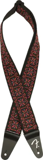 [717669781538] Fender Pasadena Red Woven Lattice 2" Guitar Strap 