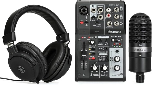 [889025141406] AG03MK2 B LSPK YAMAHA MIXING CONSOLE BLACK PACK