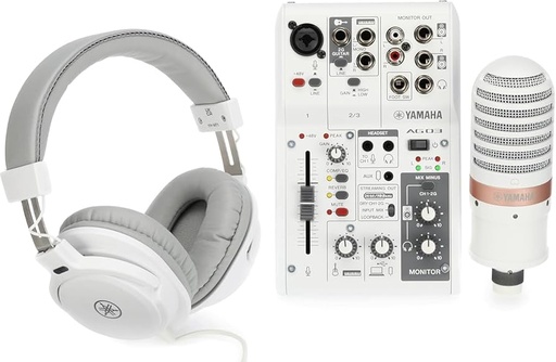 [889025141390] AG03MK2 W LSPK YAMAHA MIXING CONSOLE WHITE PACK