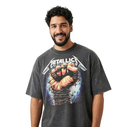 metallica washed oversized tshirt 