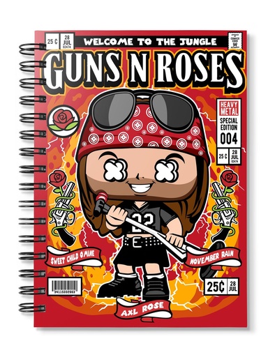 gun n roses pop art notebook 