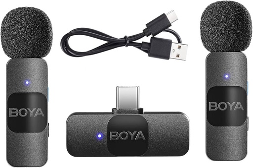 BOYA 2.4G wireless mic kit for TYPE C device ( BY-V20  )