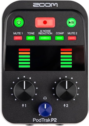 Zoom PodTrack P2
2-Input Compact Podcast Recorder with USB Microphone
Inputs