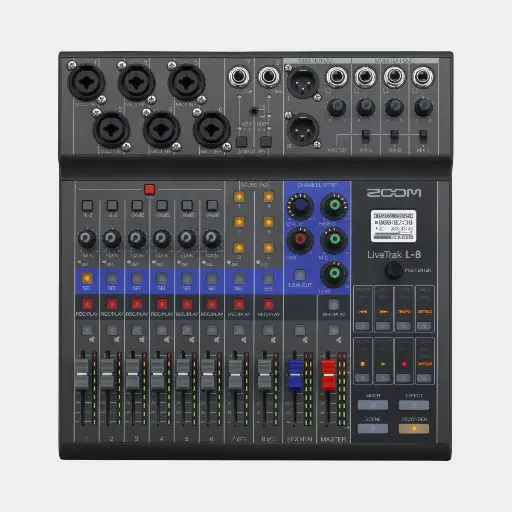 Zoom LiveTrak L-8
8-Channel Digital Mixer, Multitrack Recorder & USB Audio
Interface