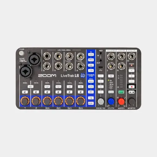 Zoom LiveTrak L6
10-Channel Compact Digital Mixer, Recorder & USB
Interface