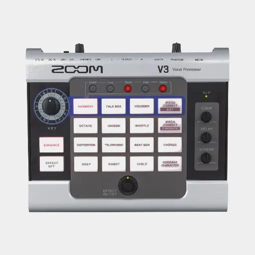 Zoom V3
Vocal Processor with Harmony, Effects & USB Audio
Interface