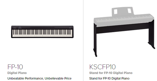 [761294513101] Roland FP10 With Stand 